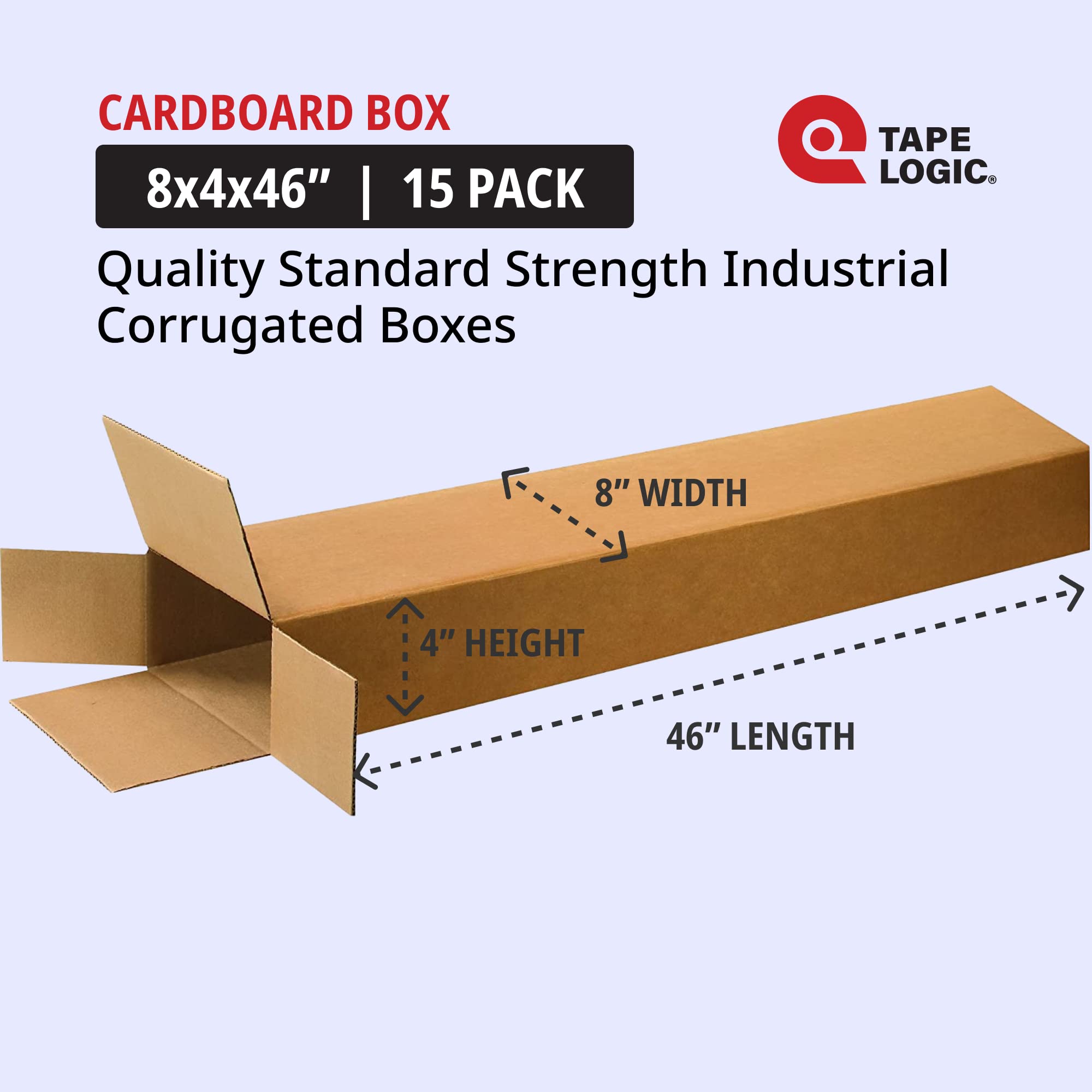 Tape Logic TLHD36642FOL Side Loading Boxes, 36" x 6" x 42", Kraft (Pack of 5)