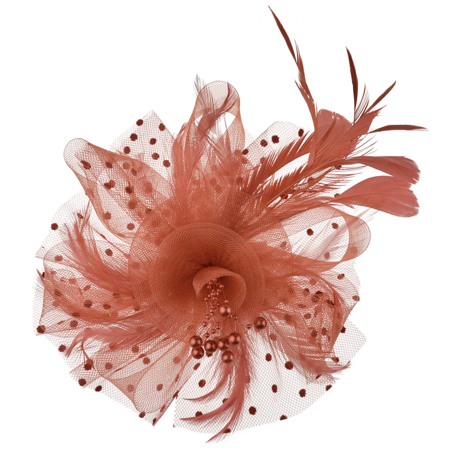 AQOKKA Women Fascinators Hats Flower Fascinators with Headband and Clip Tea Party Headwear for Women and Girls
