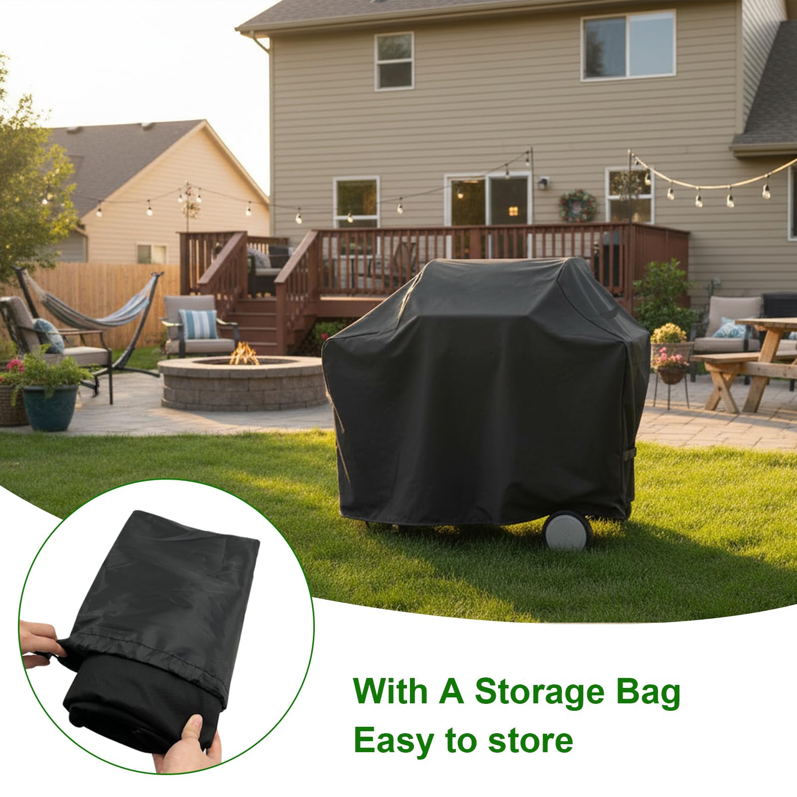 Outdoor Waterproof Small Grill Cover Fits for Weber Spirit 210 Series(E 210,S 210,E 215), Charbroil, Kenmore Grills, Heavy Duty 2 Burner BBQ Cover 30",Compared to Weber 7105