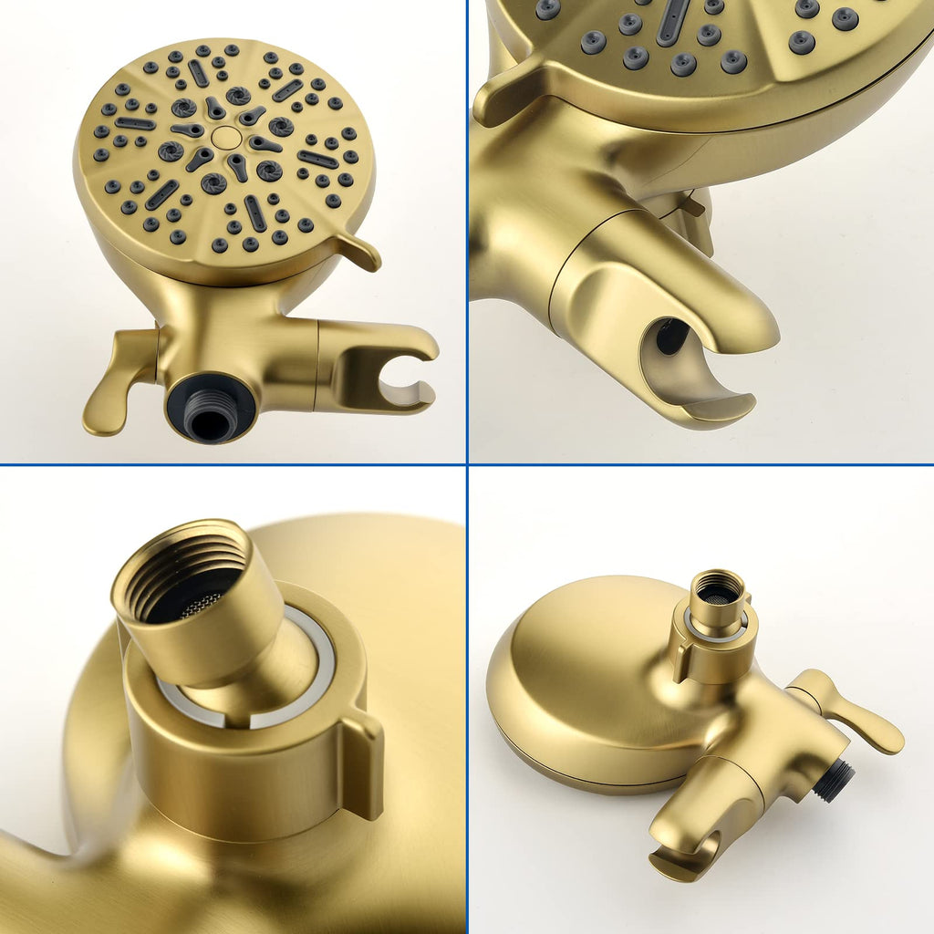 Shower Tub Kit Tub Shower Faucet Combo Set Bathtub Faucet Set Shower System with Tub Spout Shower Valve and Trim Kit Shower Fixtures Brushed Gold