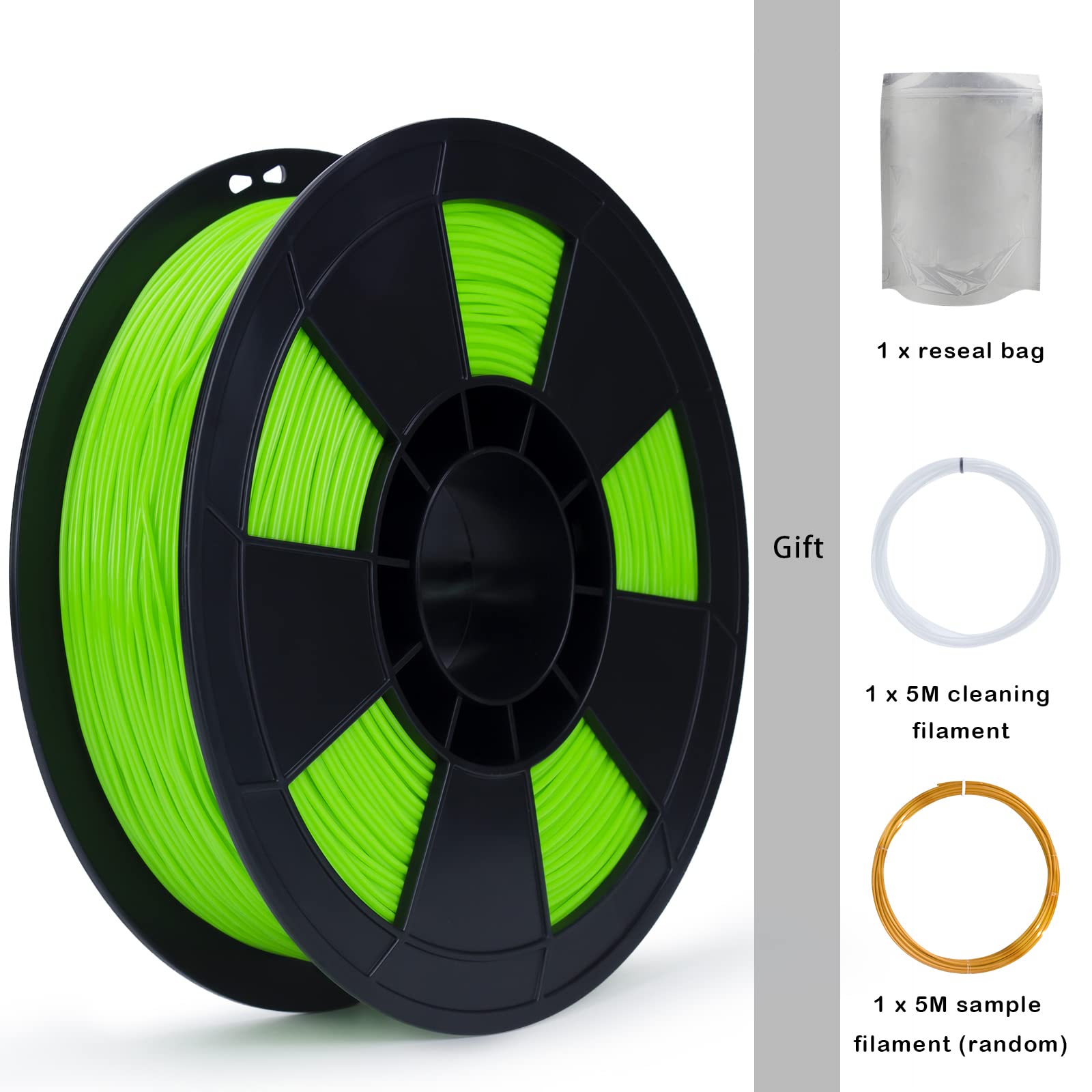 ZIRO TPU Filament 1.75mm 3D Printer Filament, Shore 95A Hardness TPU, Flexible Soft Material, 0.8KG/1.8lbs Spool, Fit Most FDM 3D Printers, Black