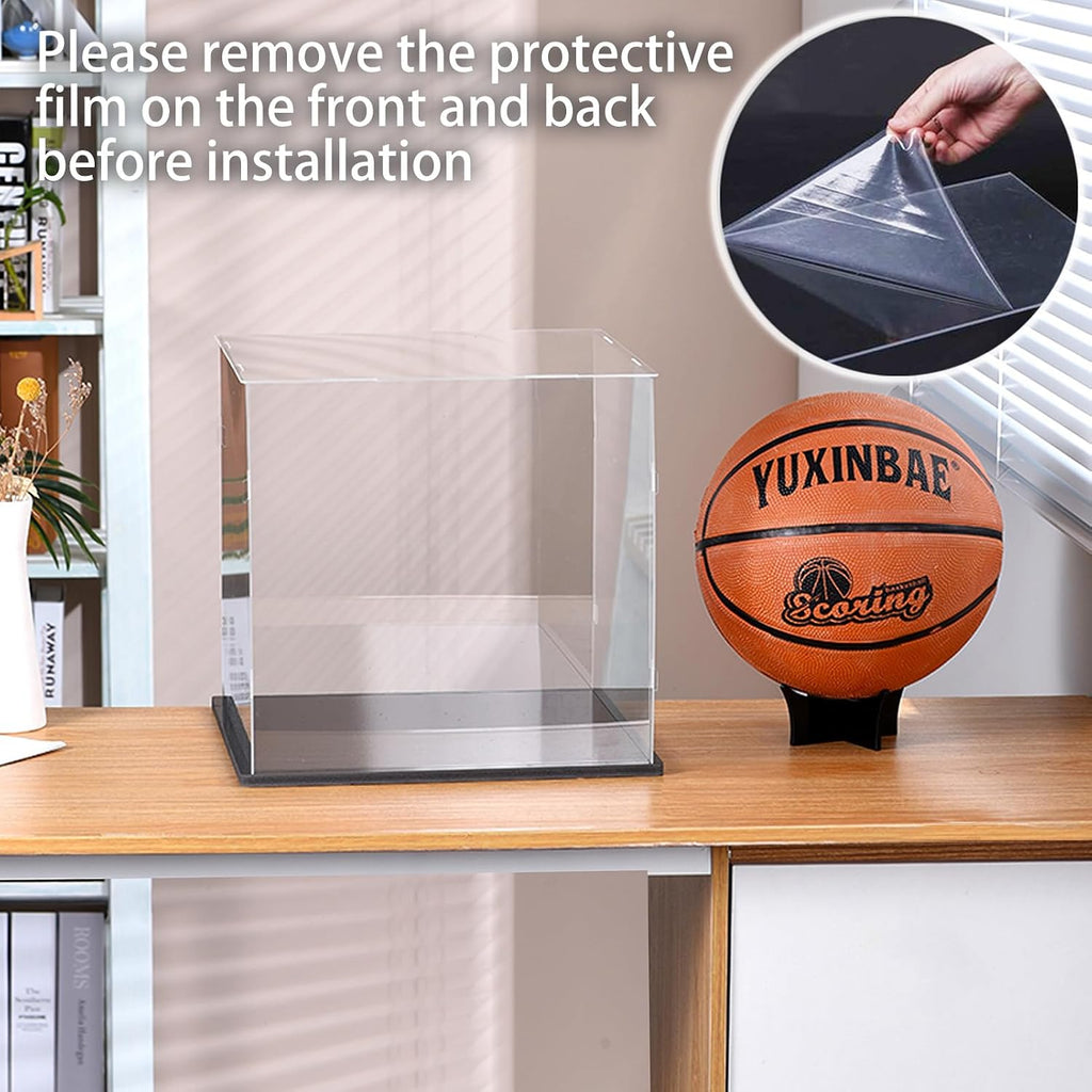 Clear Acrylic Display Case UV Protected Acrylic Basketball Holder, Display Case for Autographed Basketball, for basketballs, dolls, car models, souvenirs(basketball)
