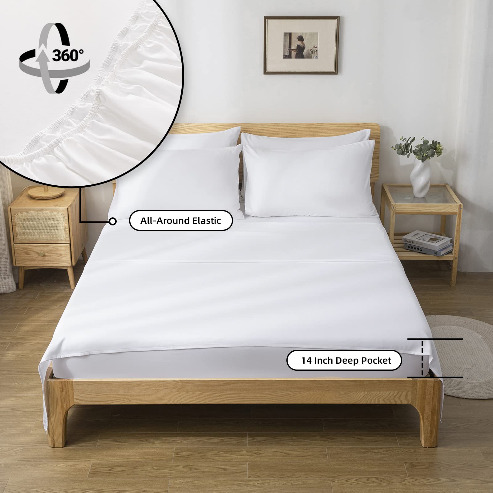 weigelia Twin Comforter Set 5 Pieces Beige Bed in A Bag Soft Queen Bedding Set Lightweight Comforter Set for Women and Men（Comforters, Flat & Fitted Sheets, Pillowcases & Shams）