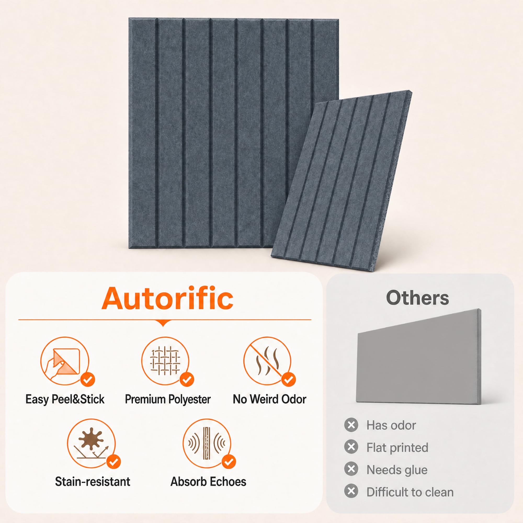 Art Acoustic Panels for Wall,5 Pack Sound Absorbing Panels,47.2” x 23.6” Soundproof Wall Panels,High-Density Acoustic Wall Panels,Decorative Sound Panels with Wood-Look