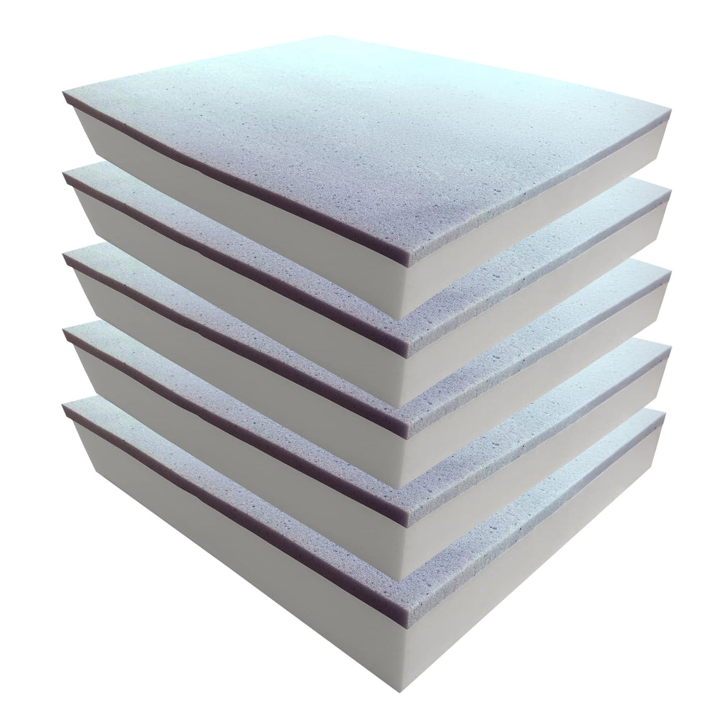 Foamma 1" x 20" x 20" High-Density Upholstery Foam Padding, Thick Custom Pillow, Chair and Couch Cushion Replacement, Craft Supplies for Upholstery and Seat Repair