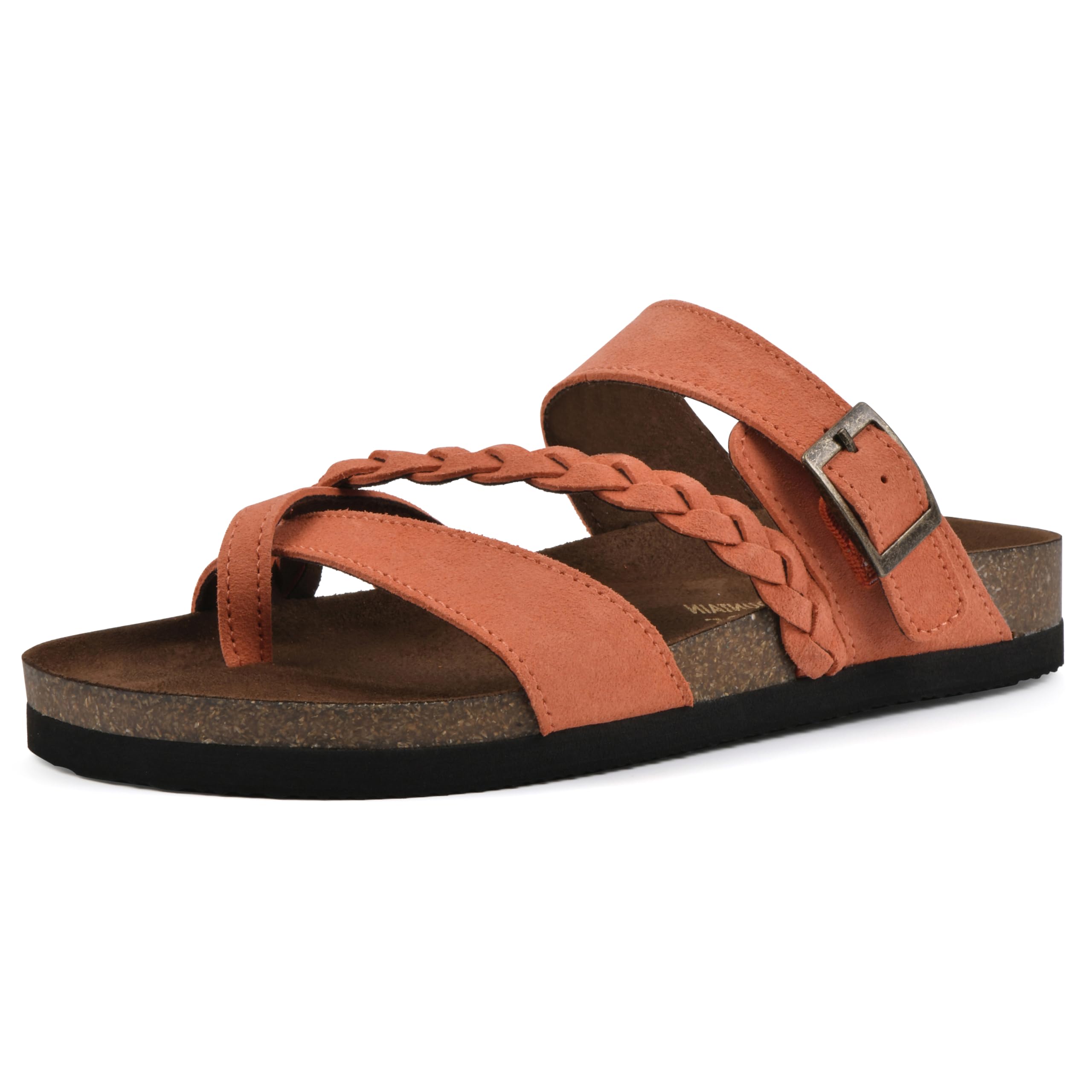 White Mountain Women's Hazy Braided Footbed Sandal