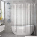 AooHome Eva Small 36x72 Inches Shower Liner, See Through Clear 8 Gauge Bathroom Curtain with Hooks, Bottom Magnets, Water Repellent, Heavy Duty, Rust Proof Grommets