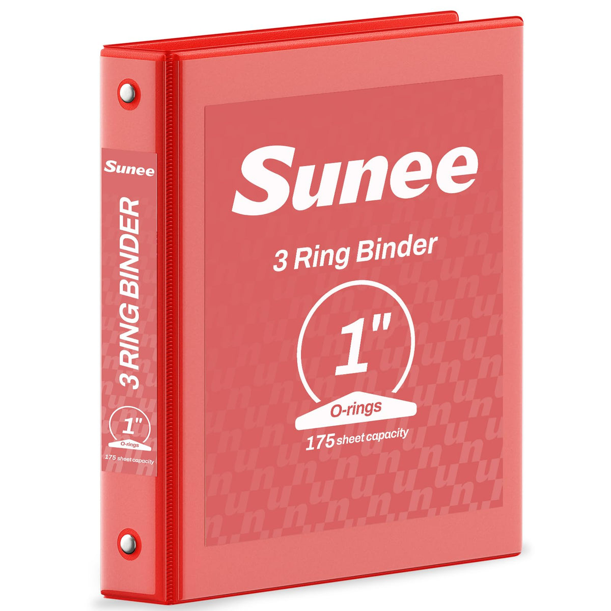 SUNEE 3 Ring Binder 1/2 Inch 1 Pack, Clear View Binder Three Ring PVC-Free (Fit 8.5x11 Inches) for School or Office Supplies, Black