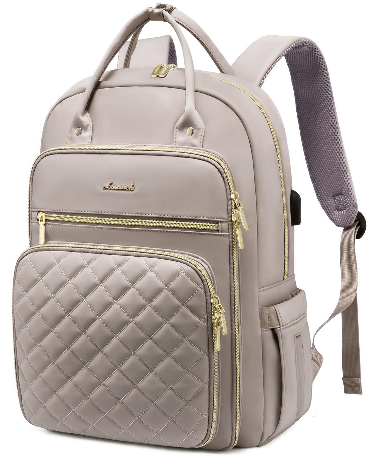 LOVEVOOK Laptop Backpack for Women, Water Resistant Travel Work Backpacks Purse College Business Teacher Nurse Computer bag with USB Charging Port