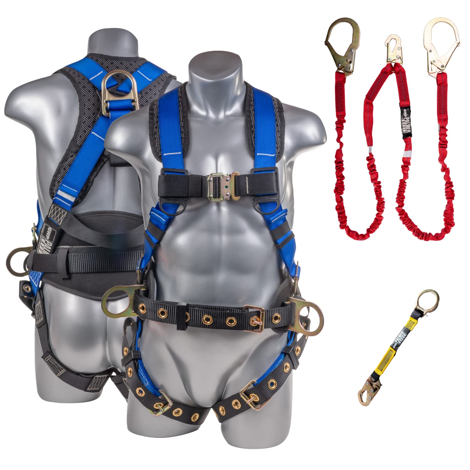 Palmer Safety Hammerhead 5pt Safety Harness Back Padded, QCB Chest, Tongue Buckel Legs Straps, Back & Side D-Rings