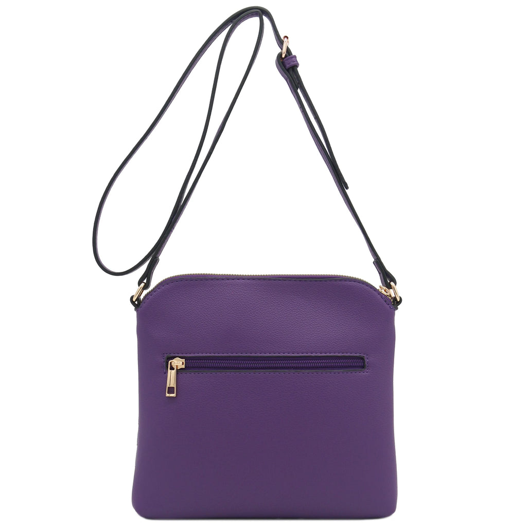 FashionPuzzle Chevron Quilted Medium Crossbody Bag with Tassel Accent