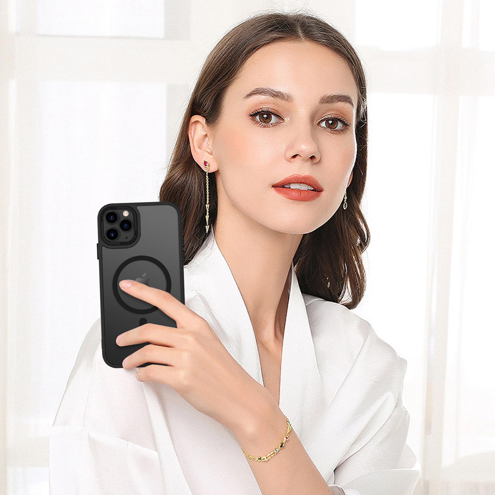 BENTOBEN for iPhone 11 Pro Case 2019 [Compatible with Magsafe] Translucent Matte Magnetic Phone Case iPhone 11 Pro 5.8" Slim Thin Shockproof Bumper Women Men Protective Cases Cover, Black
