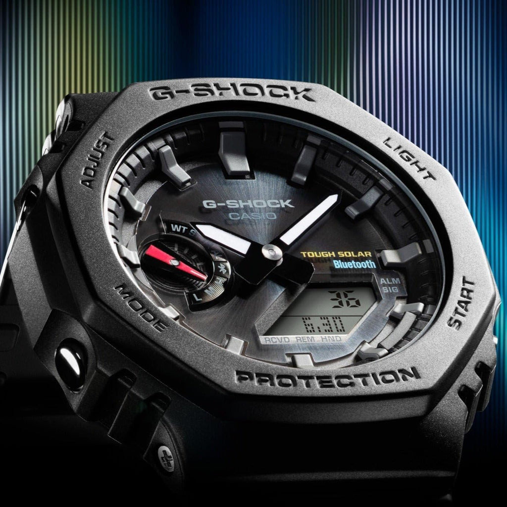 G-Shock Casio Analog-Digital Tough Solar Connected Black Watch | GAB2100-1A