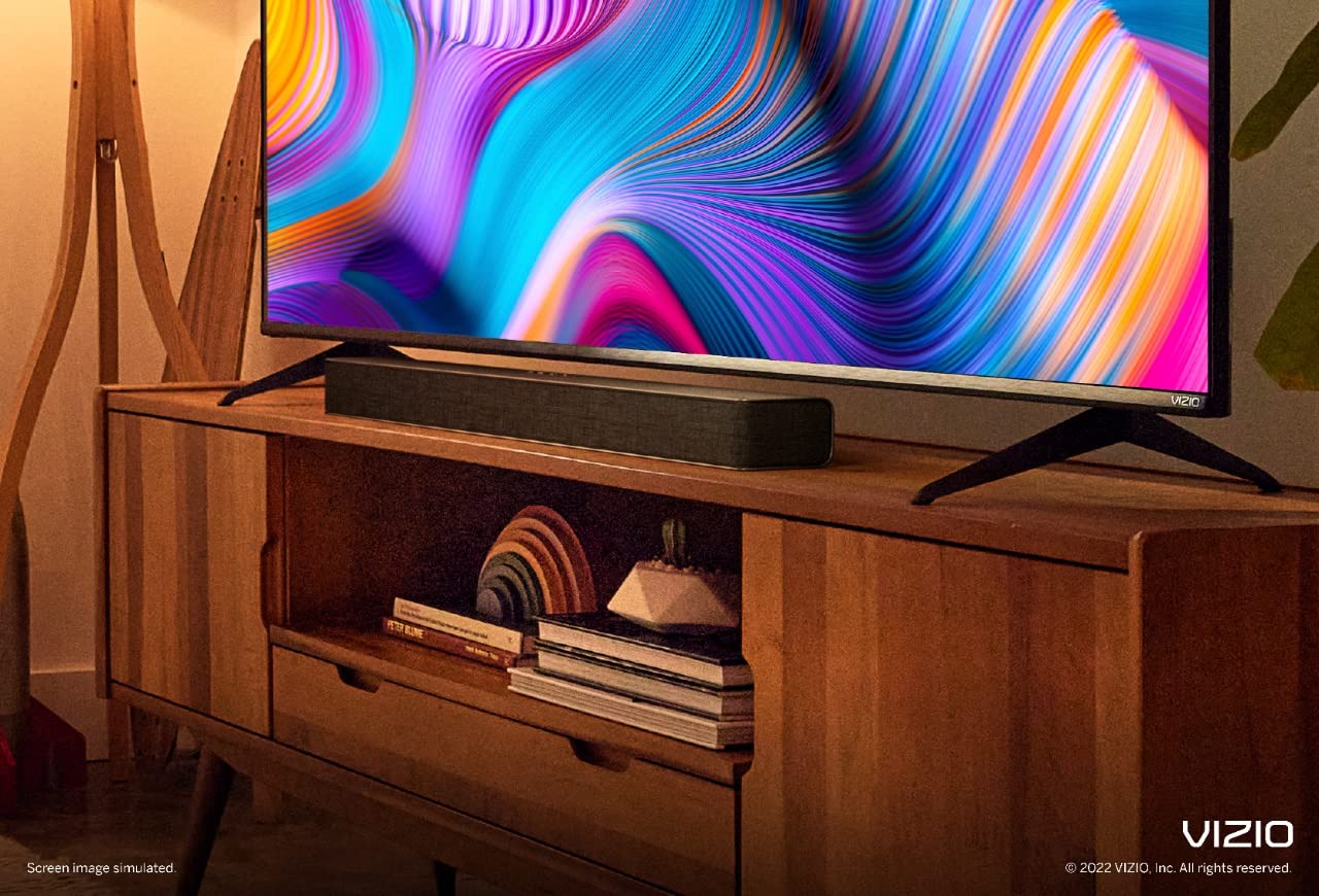 VIZIO V-Series All-in-One 2.1 Home Theater Sound Bar with DTS Virtual:X, Bluetooth, Built-in Subwoofer, Voice Assistant Compatible, Includes Remote Control - V21d-J8
