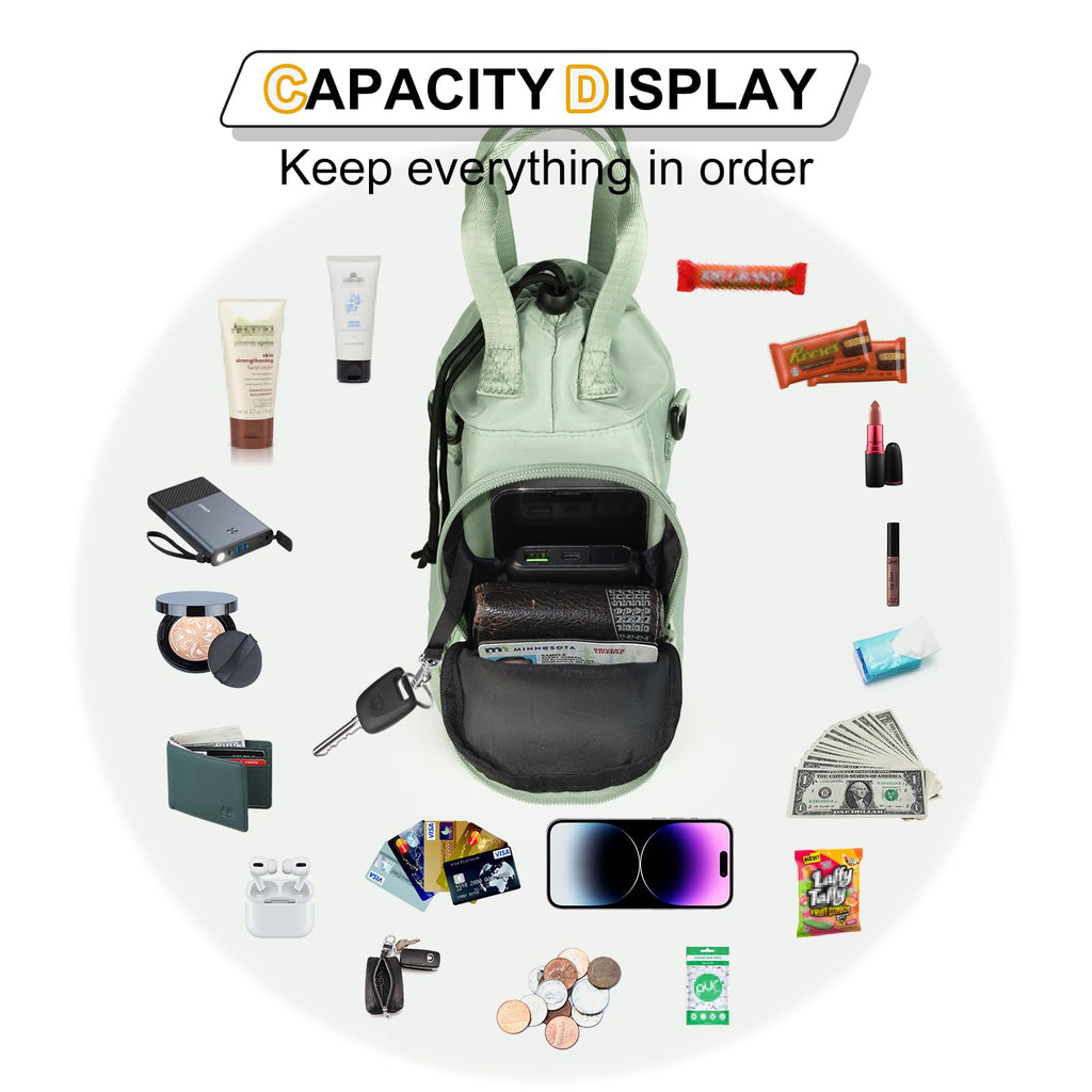 Water Bottle Holder with Strap, 32oz 40oz Insulated Crossbody Water Bottle Carrier Sling Bag with Phone Pocket for Walking/Hiking/Travel/Gym