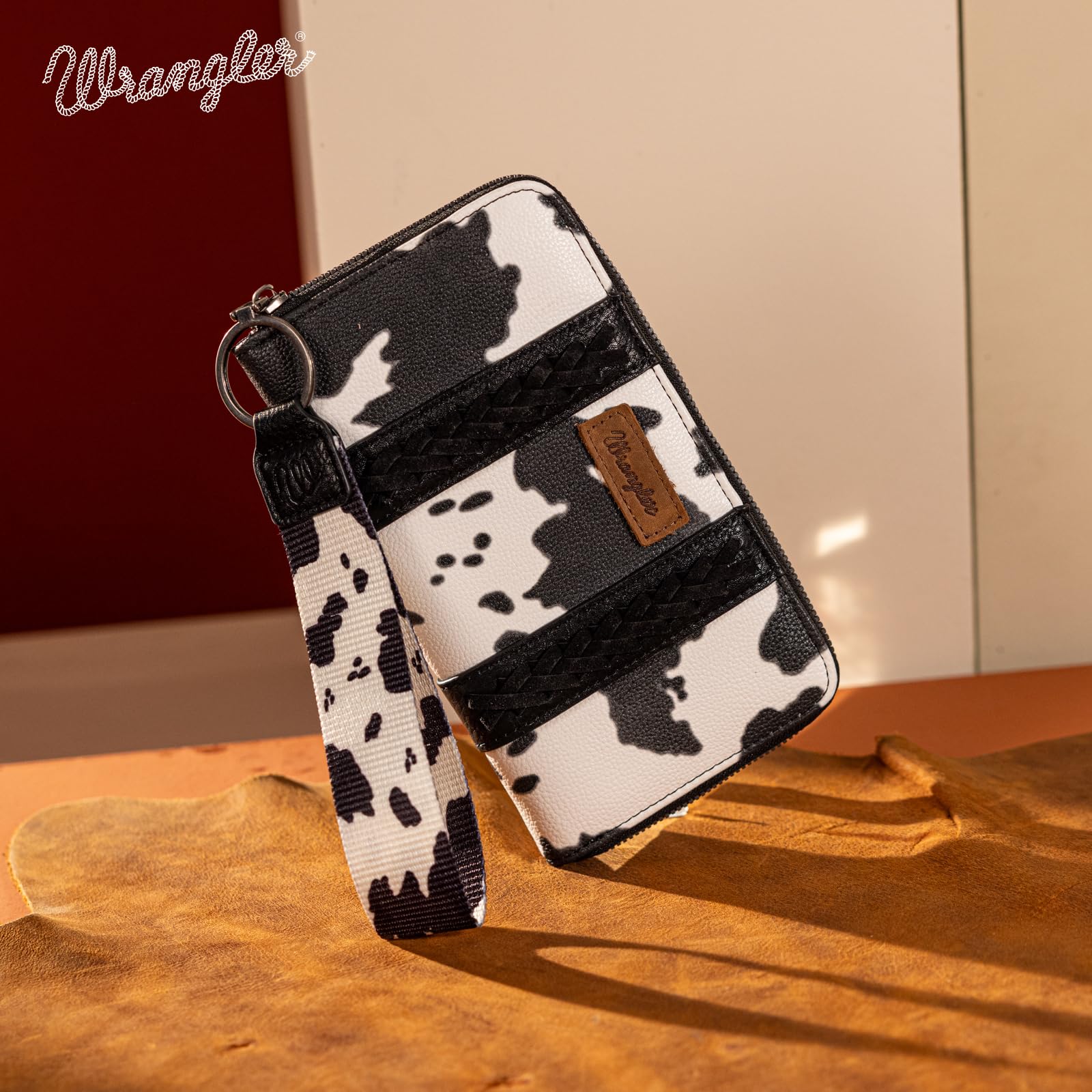 Wrangler Wallet Purse for Women Western Aztec Clutch Wristlet Wallet with Credit Card Holder