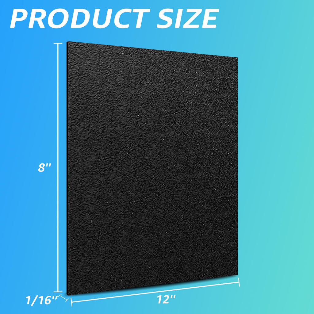 Art3d ABS Plastic Sheets 1/16 Inch Thick 8"x12", 2 Pack - Thermoform Two-Sided Rigid ABS Sheet (Textured Plastic Front & Smooth Back)