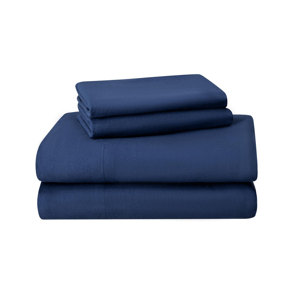 Featherhead 100% Cotton 4PCs Flannel Sheet Set | Double-Brushed for Extra Softness, Warm & Breathable, Extra Deep Pockets fits Up to 17” (Beige, Twin)