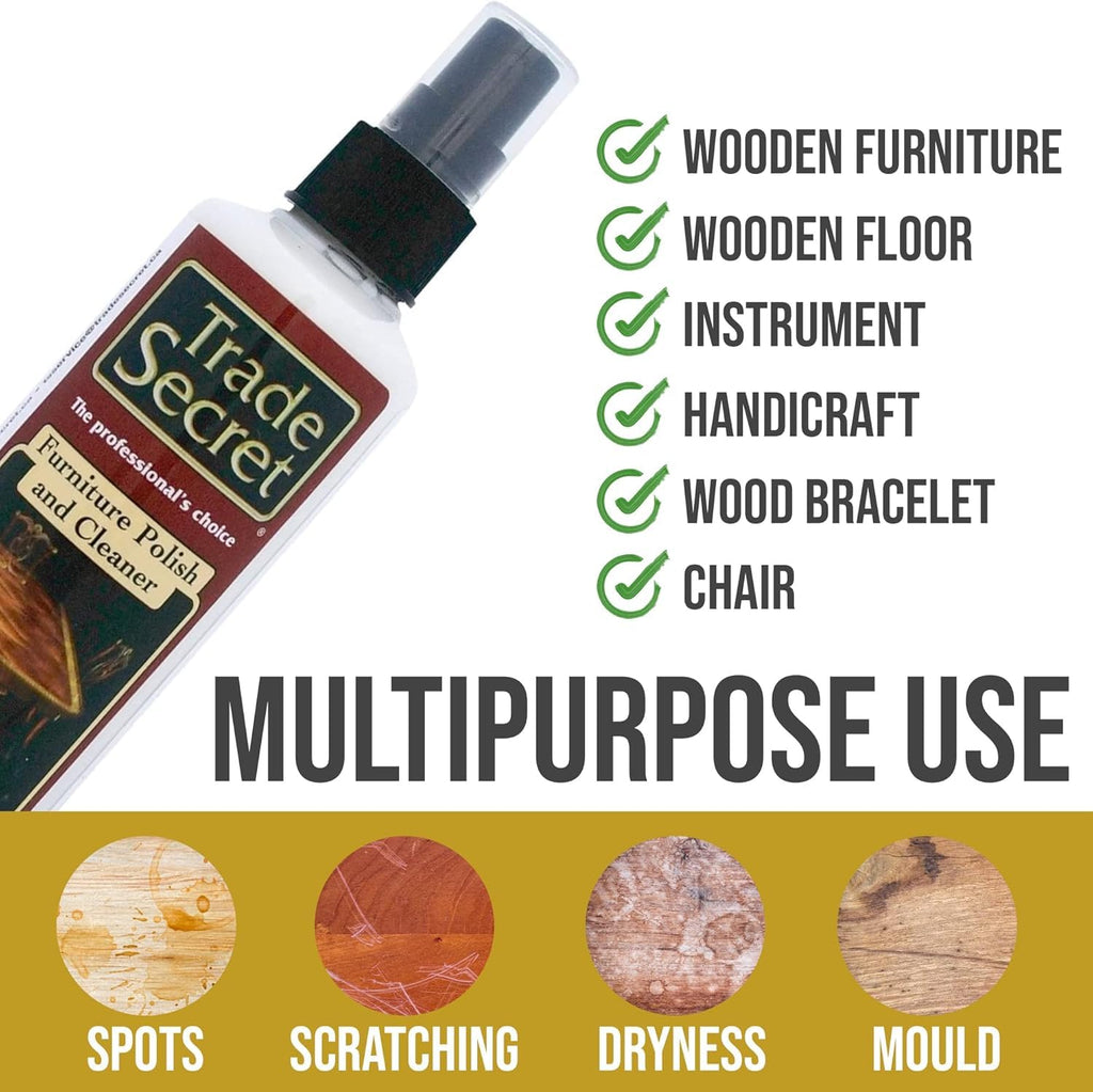 Trade Secret Scratch Concealer for Dark Wood Furniture & Floors – Dark Brown Shade Stain Covers Nicks, Scuffs, Dog & Cat Scratches, Minor Defects – Real Wood Only