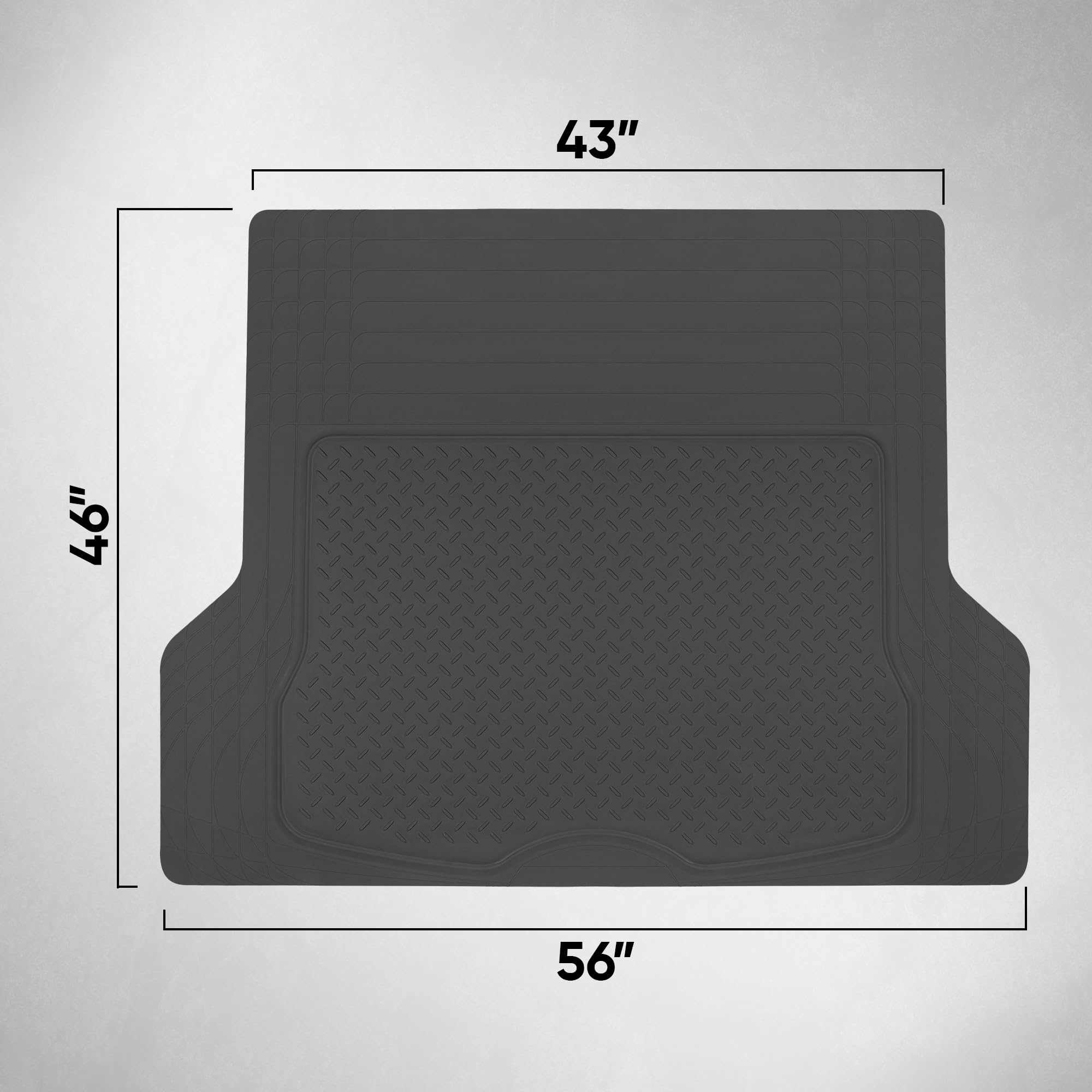 Motor Trend FlexTough™ Heavy Duty Rubber Black Car Floor Mats All Weather & Jumbo SUV Cargo Liner Full Set - Universal Trim to Fit Automotive Floor Mats & Trunk Mats for Cars Interior Accessories