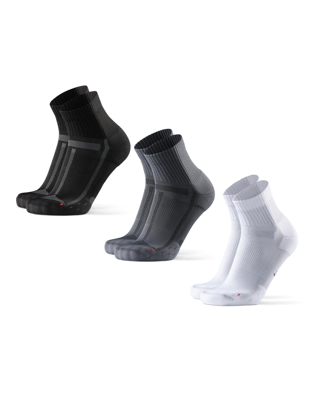 DANISH ENDURANCE Ultra-Comfort Quarter Running Socks, Performance Socks, Men & Women - 3 or 5 Pack
