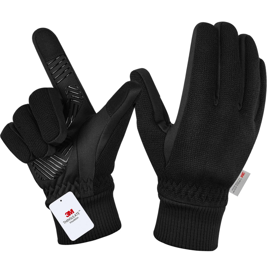 MOREOK Winter Gloves for Men/Women -10°F 3M Thinsulate Warm Touch Screen Snow Ski Bicycle Bike Gloves for Driving/Cycling/Running/Hiking