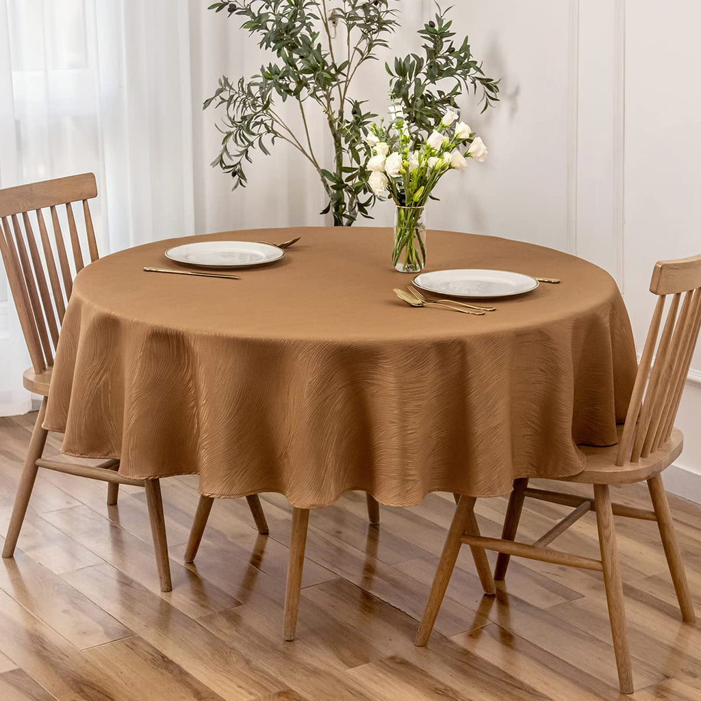 maxmill Jacquard Cloth Napkin 20 x 20 Inch Swirl Pattern Solid Washable Polyester Dinner Napkins Set of 4 Pieces with Hemmed Edges for Family Holiday Dinners Weddings Parties and Banquets Beige