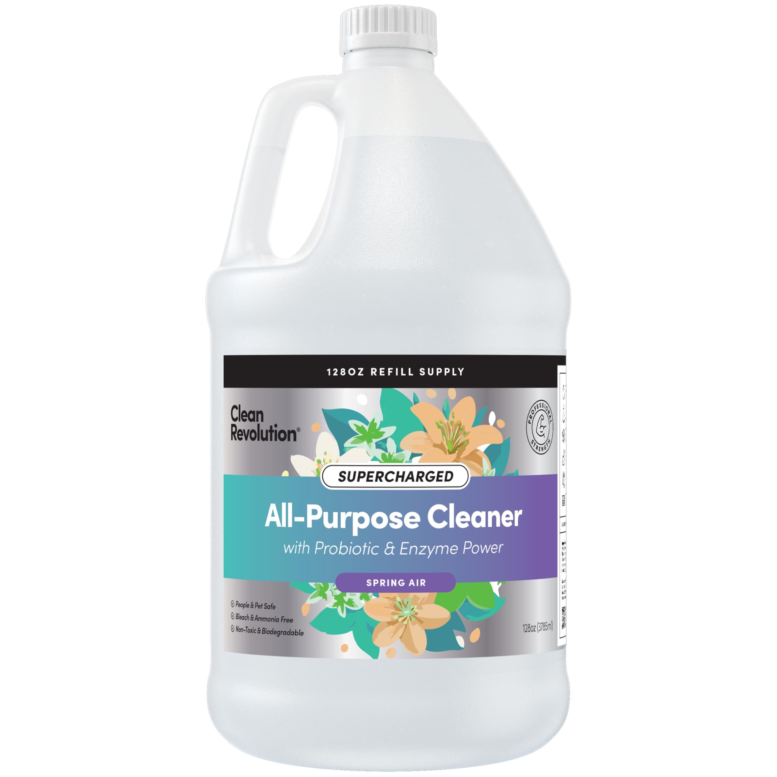 Clean Revolution Multi Surface Cleaner Refill Supply, Non-Toxic, Eco-Friendly & Plant-Based, Ready to Use, Dreamy Citrus, 128 Fl Oz (1 Gallon)