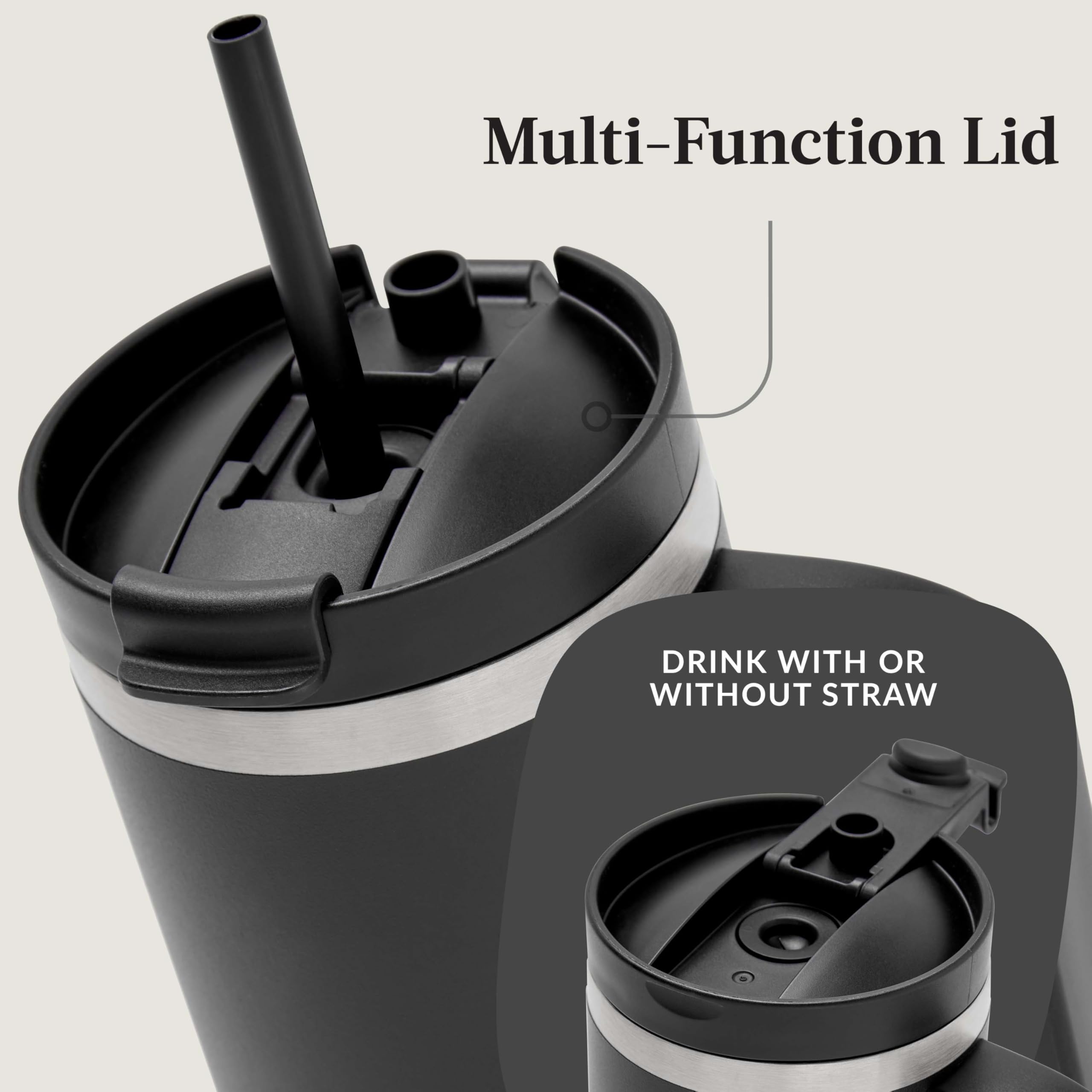 Contigo Streeterville 30oz Tumbler, Stainless Steel Vacuum Insulated, Leak-Proof, Cold for 29 Hours, Fits in cupholders, Licorice