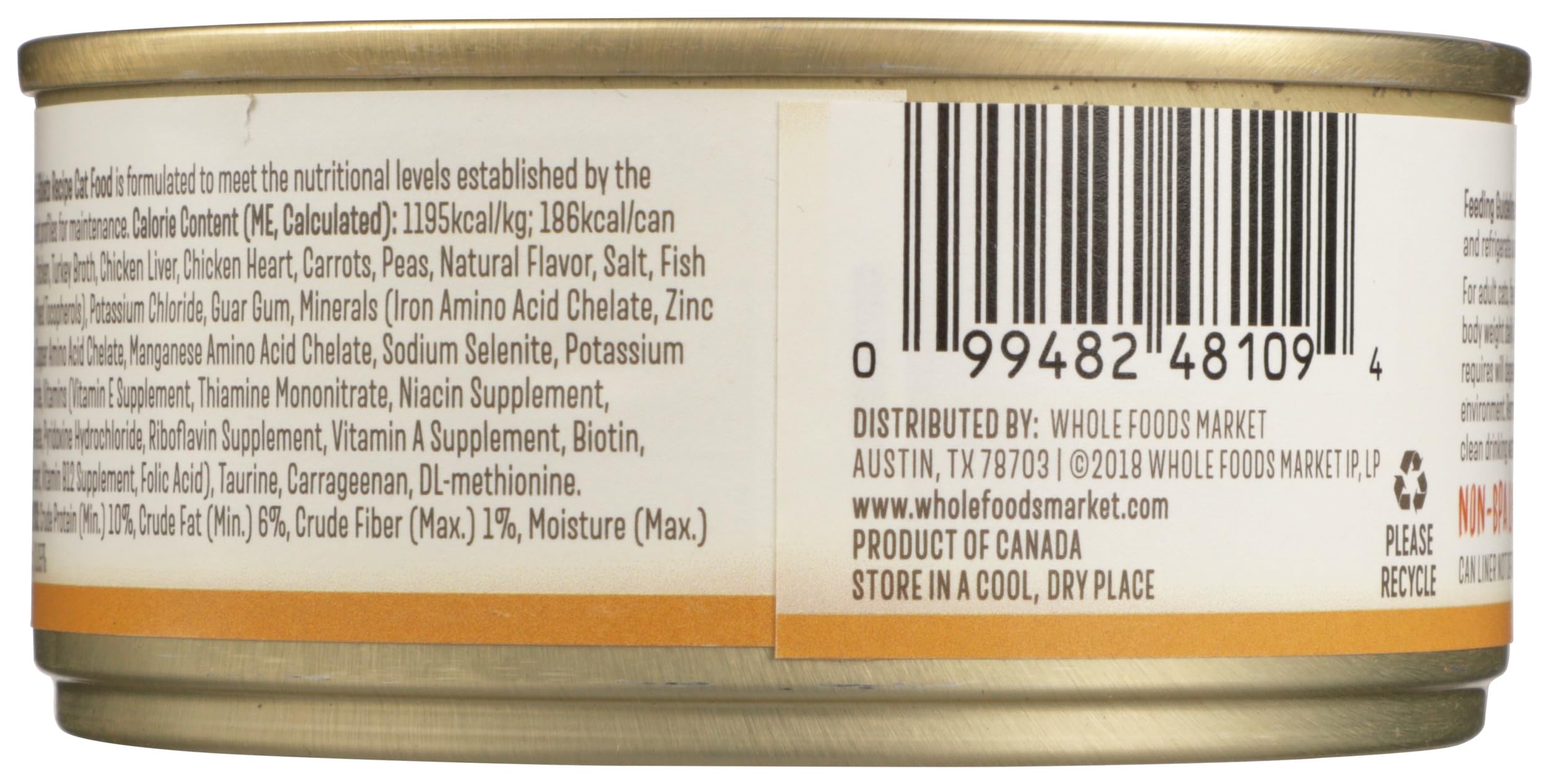 Whole Paws, Grain-Free Wet Cat Food, Chicken Paté, 5.5 Ounce
