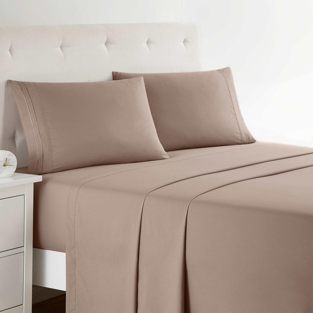 Clara Clark Bed Sheets, Premier 1800 Series 4 Piece Bed Sheet Set, Deep Pocket, Wrinkle, Fade, Stain Resistant, Luxury Soft Bedding Sheets & Pillowcases, Twin, Beach Blue