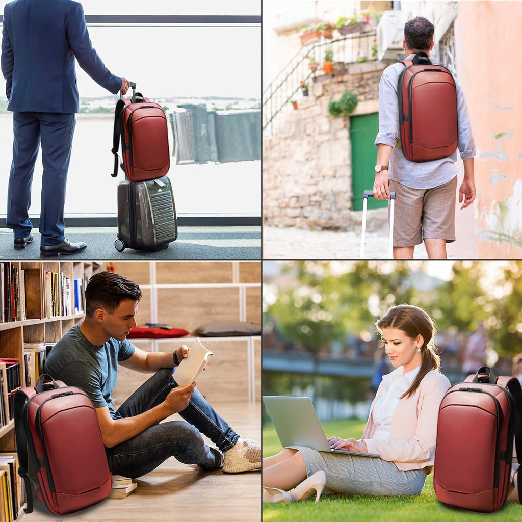 hk Business Backpack for Men 15.6 Inch,Slim & Expandable Waterproof Travel Laptop Backpack, Anti-Theft Lightweight Work Computer Bag, College Laptop Backpacks Gifts for Men Women-Black