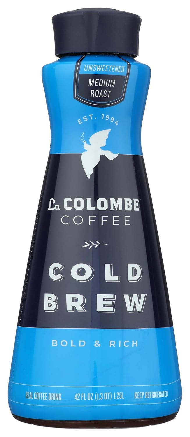 La Colombe, Coffee Cold Brew Brazilian Unsweetened Medium Dark, 42 Fl Oz