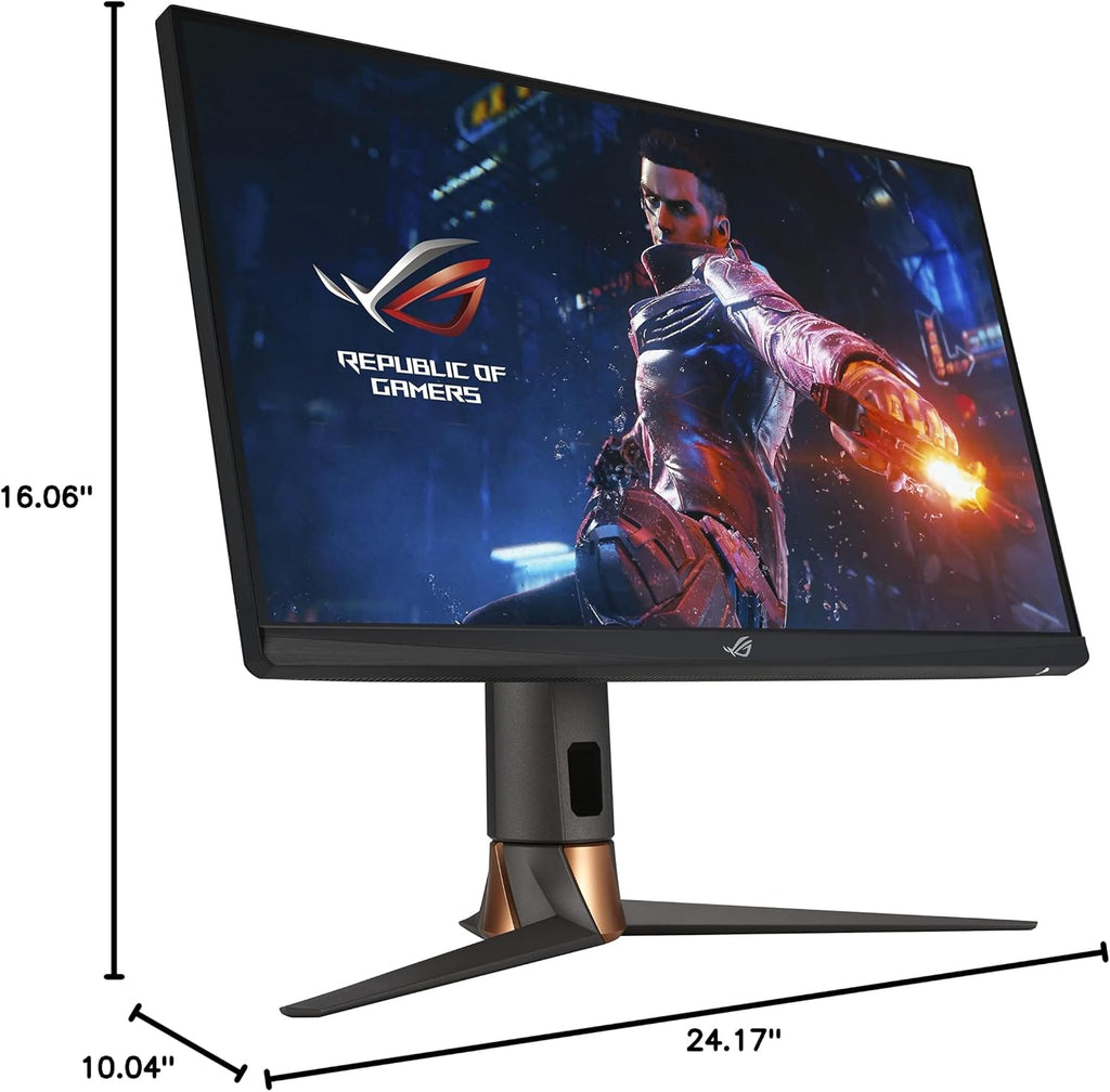 ASUS ROG Swift 27” 1440P Gaming Monitor (PG279QM) - WQHD, Fast IPS, 240Hz, 1ms, G-SYNC, NVIDIA Reflex Latency Analyzer, DisplayHDR400, Eye Care, HDMI, DisplayPort, USB, Height Adjustable,BLACK