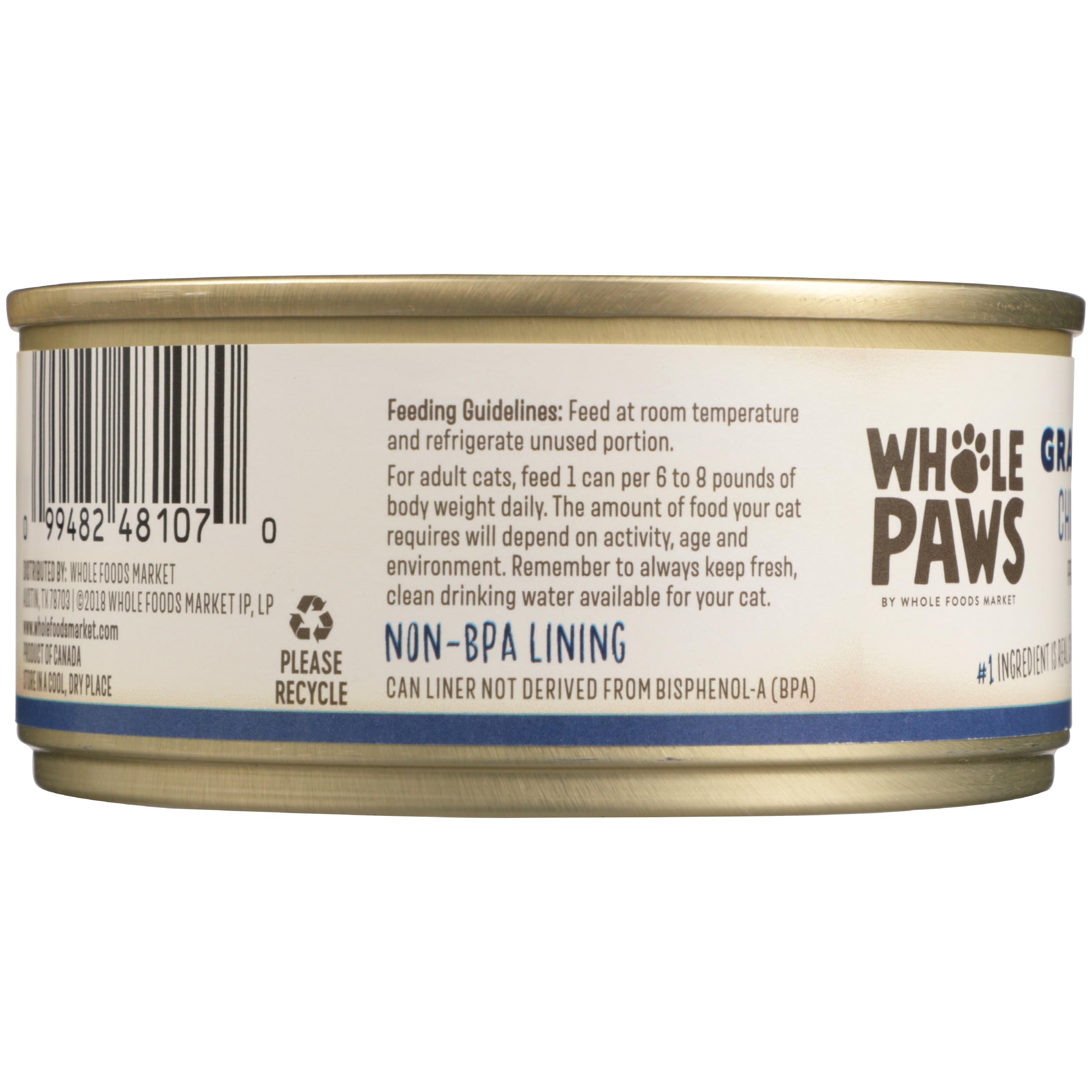 Whole Paws, Grain-Free Wet Cat Food, Chicken Paté, 5.5 Ounce