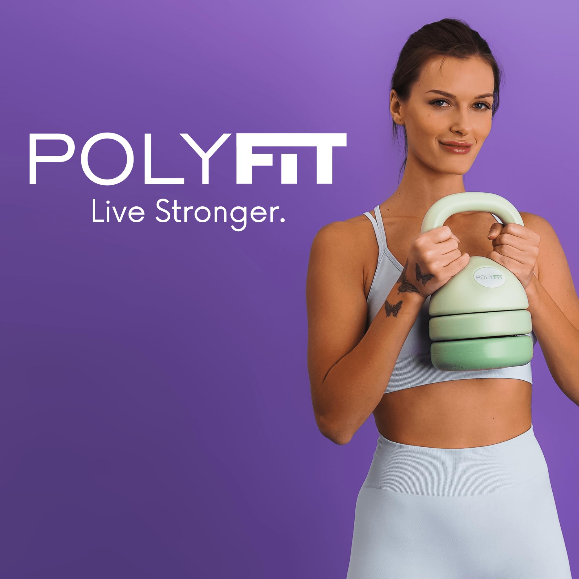 Polyfit Adjustable Kettlebell | 5 lb - 12 lb | Kettlebells Weights Set for Home Gym | Kettle Bell Sets for Women at Home