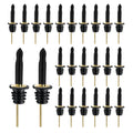 Pafusen 6 Pack Liquor Bottle Pourers, Liquor Pour Spout for Liquor Bottles, Stainless Steel Olive oil Dispenser Spout, Alcohol Pourer Spouts Dust Caps Covers Fixed, Gold