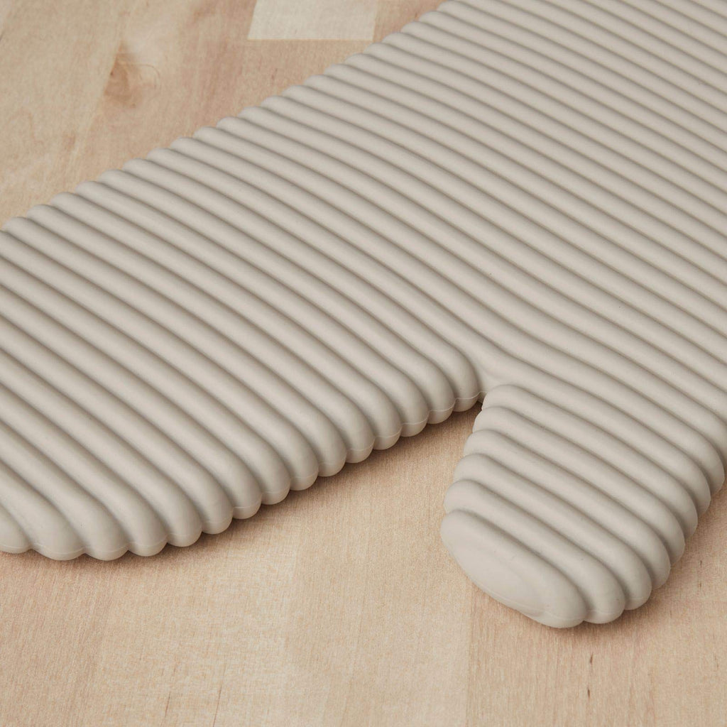 KITCHENAID Ribbed Soft Silicone Oven Mitt 2-Pack Set, 7.5"x13", Aqua Sky