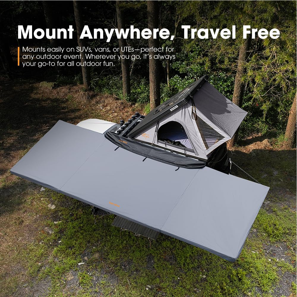 SanHima Vehicle Awning 4.6ft x 6.6ft - Roof Rack Pull Out Side Awning 30ft² Sun Shade UPF50+ Weatherproof for Camping Car SUV Truck Van