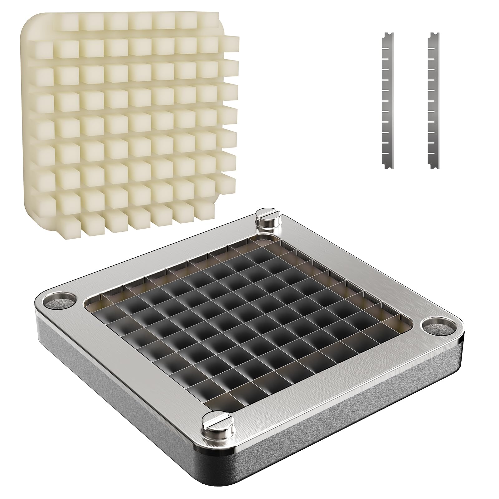 1/2" Vegetable Chopper Blade Replacement, Food-Grade 304 Stainless Steel Dicer Blade for Commercial Vegetable Chopper, Sharp & Durable French Fry Cutter Blade, Easy Clean, Fits Most Chopper Models