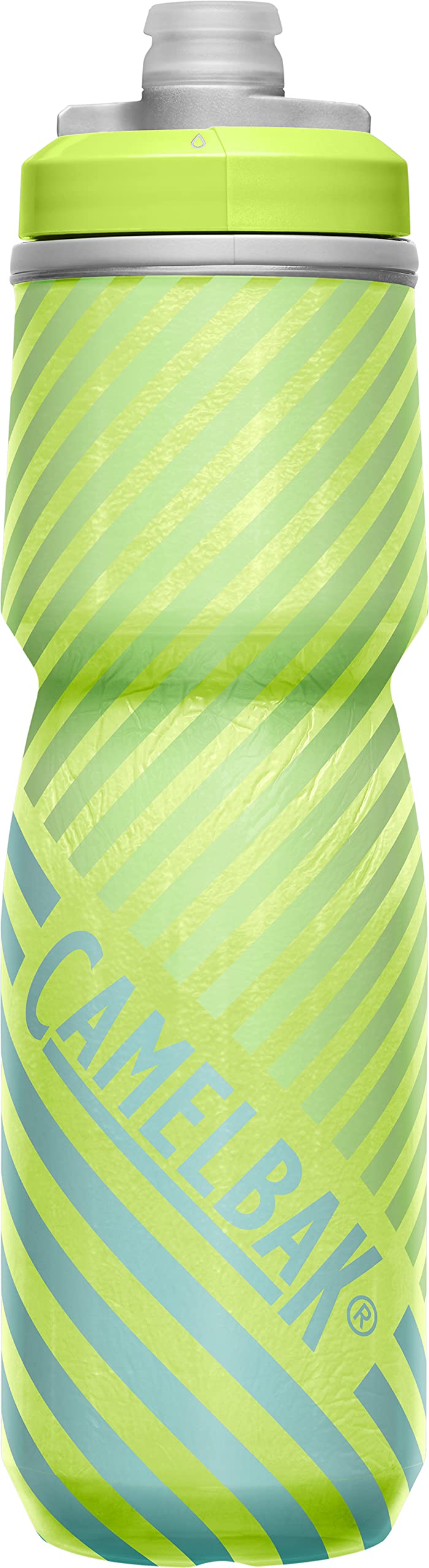 CamelBak Podium Chill Insulated Bike Squeeze Water Bottle, Cold Retention for Cycling, 24oz, Reflective Ghost