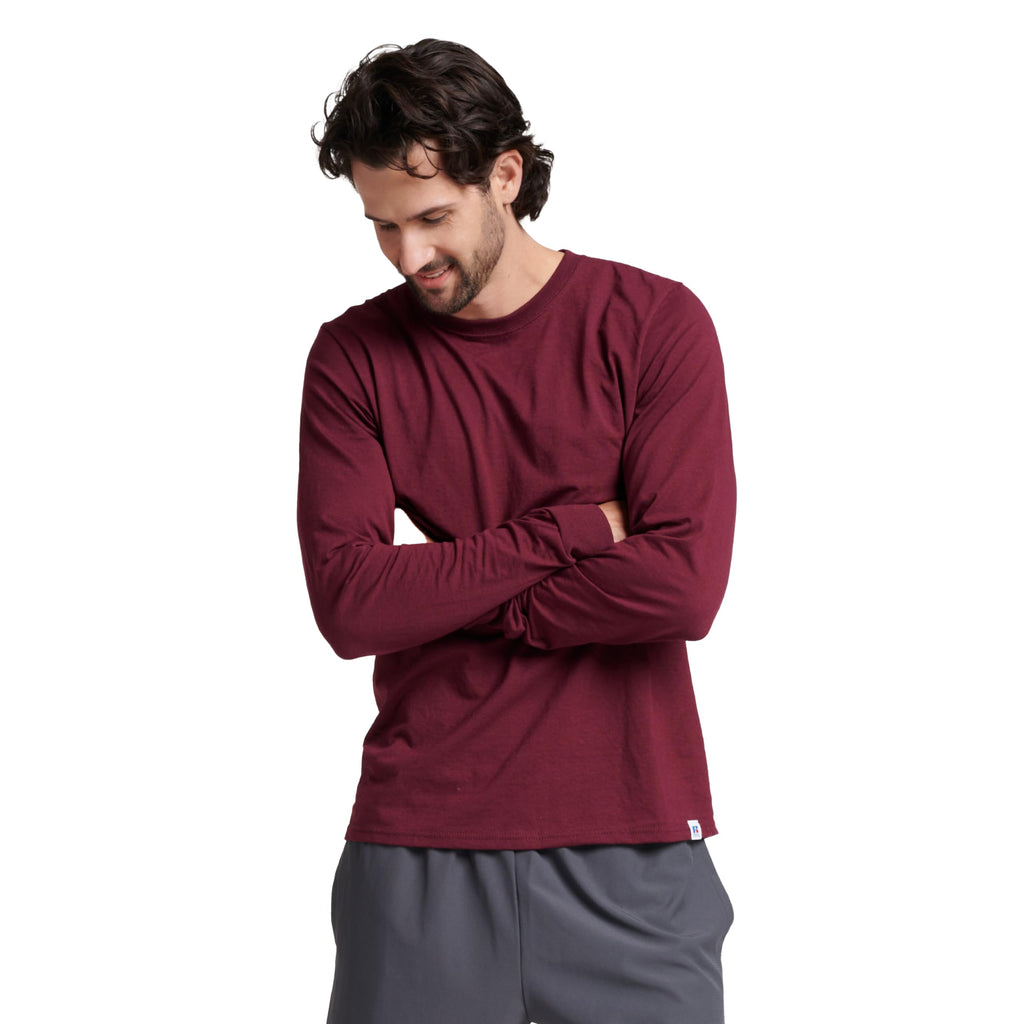 Russell Athletic Men's Dri-Power Long Sleeve Tees, Moisture Wicking, Odor Protection, UPF 30+