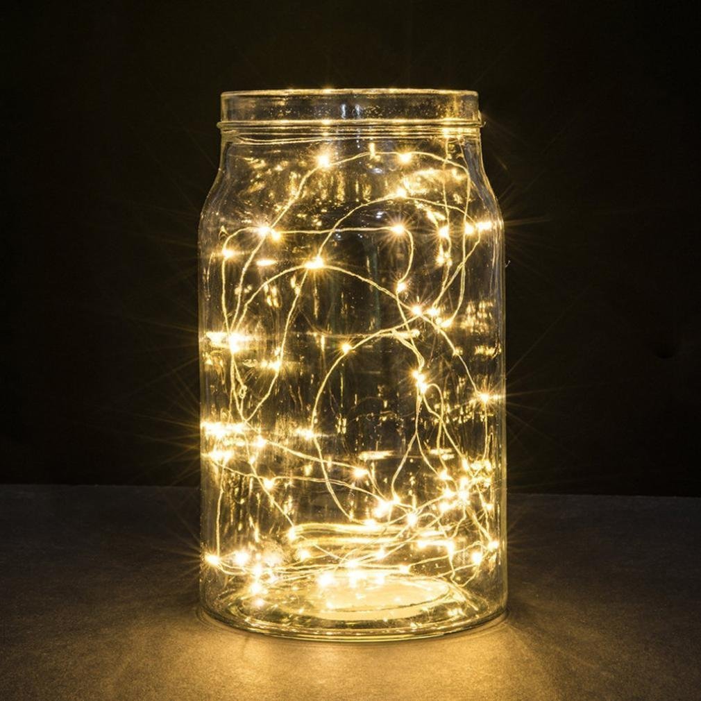 BXROIU Fairy Lights CR2032 Battery Operated,6.6Ft/2Meter 20 LEDs Micro Silver Wire String Lights for Bedroom Christmas Party Wedding Decoration (Multi-Colour, 6 Pack)