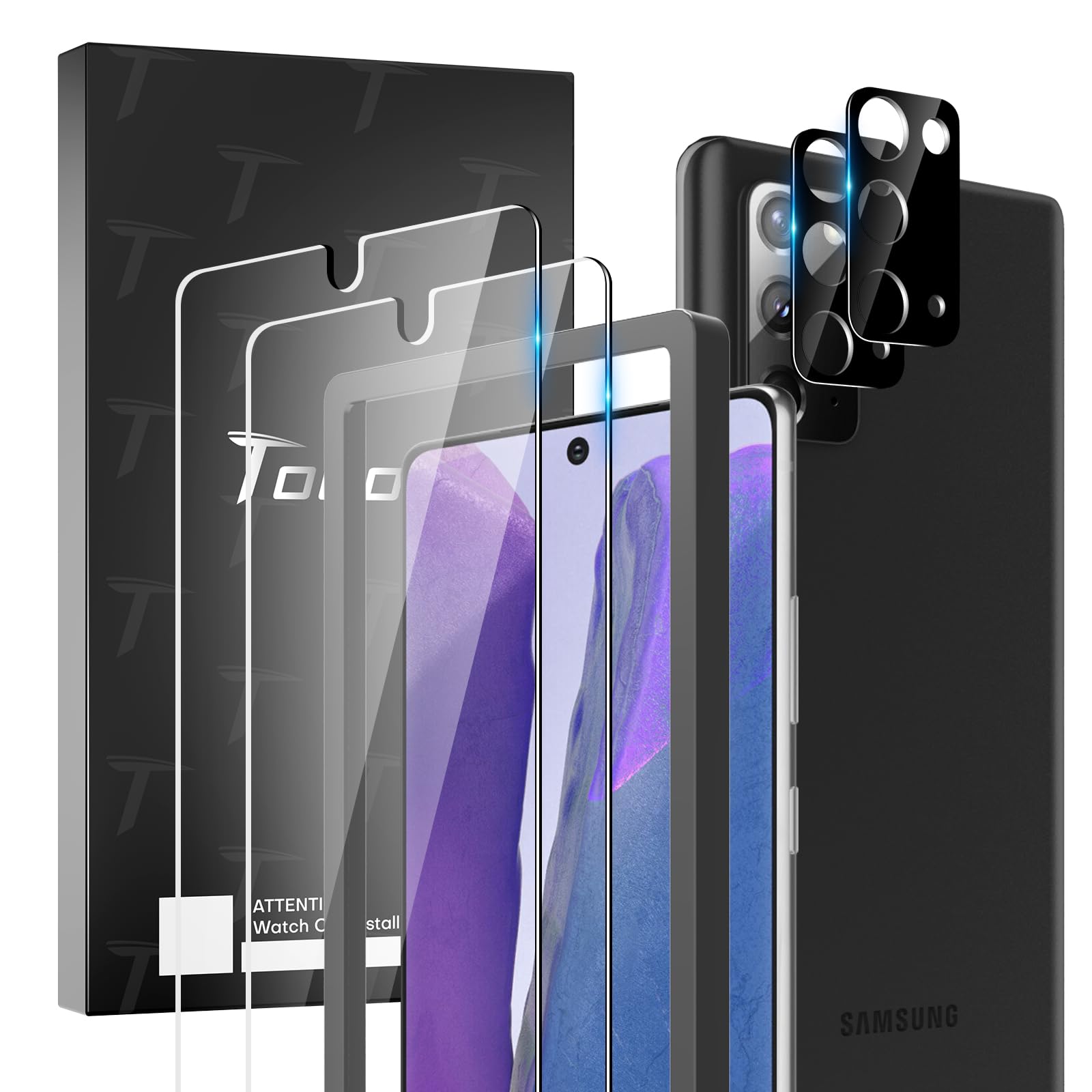 TOCOL [3 Pack] Compatible for Google Pixel 6 5G 6.4'' Tempered Glass Screen Protector & Glass Camera Lens Protector, Case Friendly, Anti-Scratch [Alignment Tool] [Fingerprint Unlock]