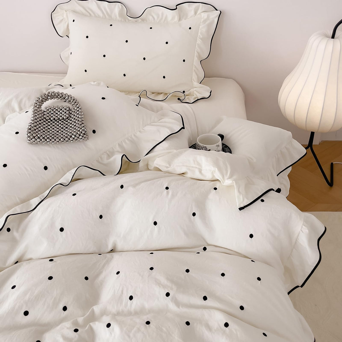 Pink Flower Duvet Cover Twin Chic Floral Print Ruffle Duvet Cover Cotton Lace Comforter Cover Country Style Floral Bedding Set Romantic Ruffle Comforter Cover Flower Bedding Cover with 2 Pillowcases