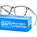 Gaoye Transparent, Clear Blue Light Glasses for Computer & Gaming - Anti UV Ray Lenses, Scratch-Resistant & Comfort Fit