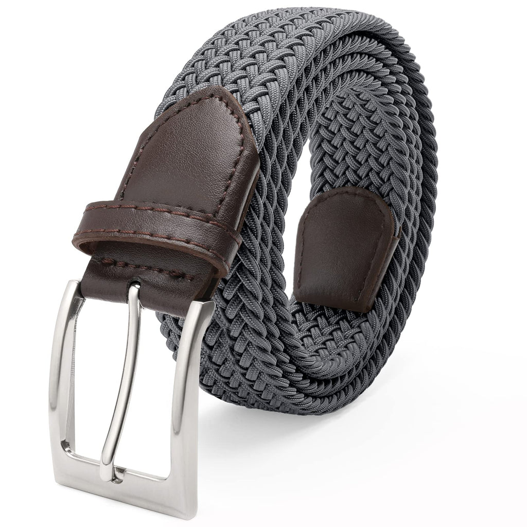 FAIRWIN Men's Golf Belt, Stretch Braided Elastic Woven Casual Jeans Belts 1 3/8" Nylon Web Work Belts for Men