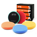 Buffing Polishing Pads, SPTA 5Pcs 3.5 Inch Face for 3 Inch 76mm Backing Plate Mix Cutting force Buffing Pads Cutting Polishing Pad Kit For Car Buffer Polisher Compounding,Polishing, Waxing -FPTFS3-MIX