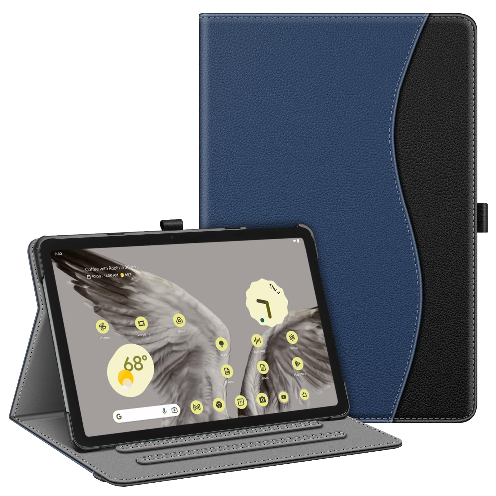 Fintie Case for Google Pixel Tablet 11 Inch 2023 Release, Multi-Angle Viewing Protective Stand Cover with Pocket & Pencil Holder Compatible with Charging Speaker Dock, Gray