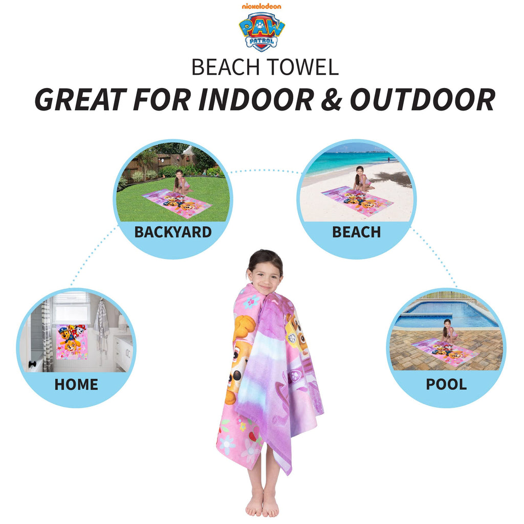 Barney Classic Kids Super Soft Cotton Bath/Pool/Beach Towel, 58 in x 28 in, (Offical Licensed Product) By Franco